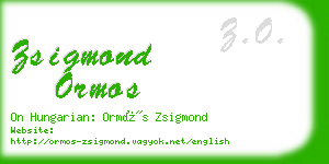 zsigmond ormos business card